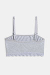 Zivame Girls Double Layered Non Wired Full Coverage Tube Bra - Grey Melange — thumbnail 2